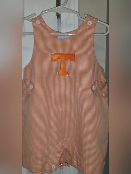 Viva la fete Other - University of Tennessee Viva La Fete Infant 12M Orange Gingham Baby Romper